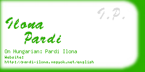 ilona pardi business card